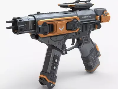 Modular Sci-Fi Tactical Multi-Tool 3D Model Low-poly 3D model