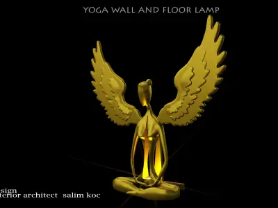  yoga wall and floor lamp 3D model