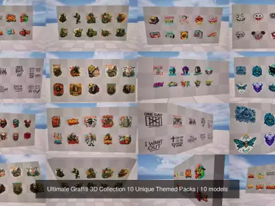 Ultimate Graffiti 3D Collection 10 Unique Themed Packs