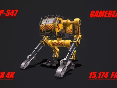 MP-347 robot Low-poly 3D model