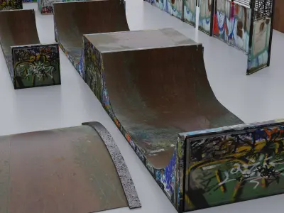 Skate Park Asset 3D model