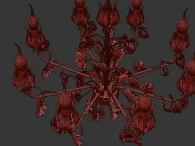 Chandelier Contrada E 1 1 8 WO 3D model