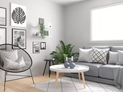 Scandinavian Living - Indoor Set  3D model
