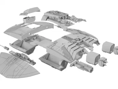 Battlestar Galactica Original Serie Cylon Raider 3D print model