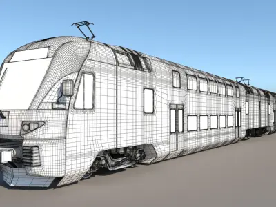 Stadler Dosto Double Decker Passenger Train 3D model