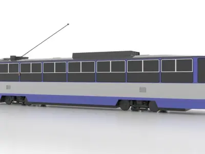 Tatra T3MR Low Low-poly 3D model
