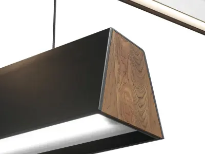 Blackjack Lighting Flair Kitchen Island Linear LED Pendant Low-poly 3D model