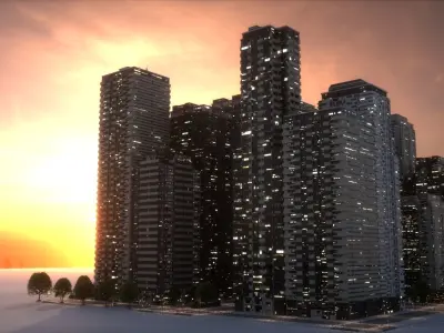 City Block Type B03 3D model
