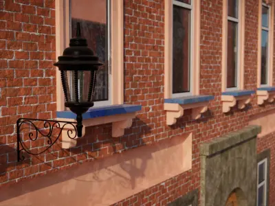 European Street 3d Scene 3D model