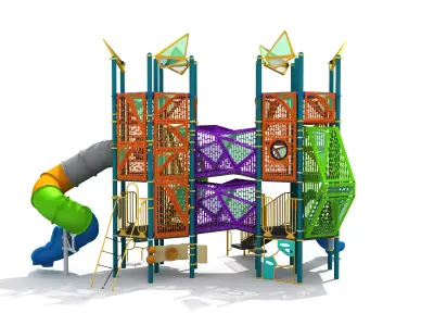 Kids outdoor commercial play structure 3D model 3D model