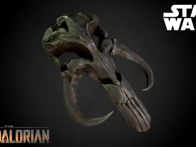 Mythosaur Skull Pendant - Mandalorian Symbol Ready for 3d print 3D print model