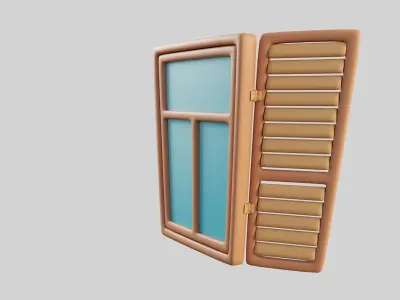 Cartoon Window 26b 3D model