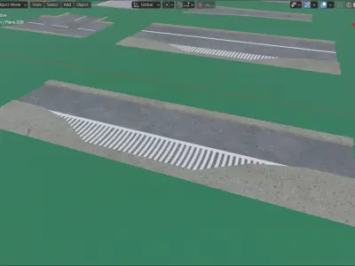 road pack 1 Low-poly 3D model