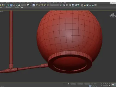 BALANCE two hanging lights with ball in middle Low-poly 3D model