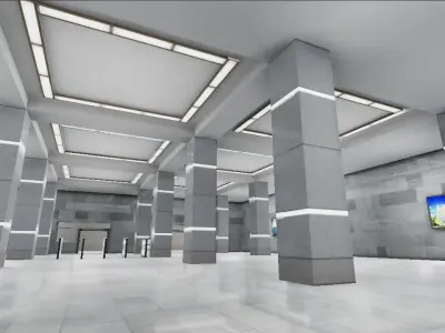 Subway Station 06 Low-poly 3D model