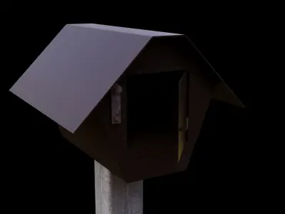 Old Metal Mailbox 3D model