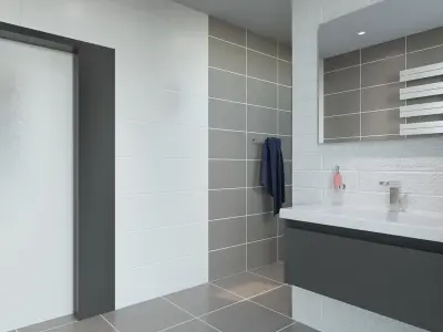 Bathroom 08 Low-poly 3D model