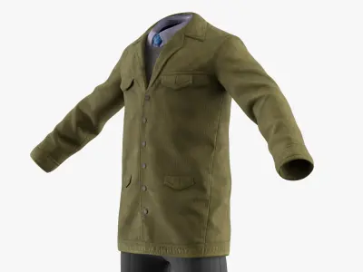  Mid-Century Male Casual Suit with Flat Cap 