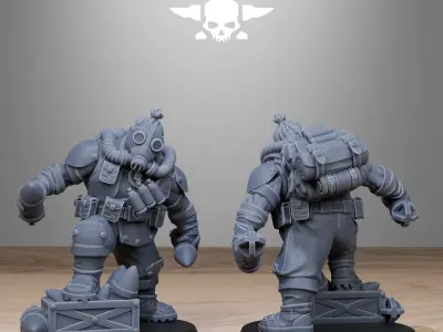 GrimGuard Jungle Fighter Mutants 3D print model
