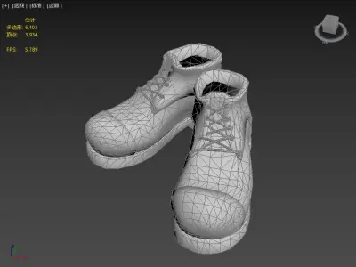 ankle boot Low-poly 3D model