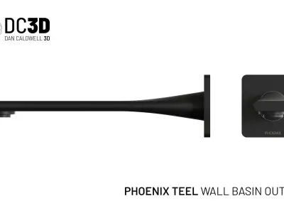 Phoenix Teel Wall Basin Taps 3D model