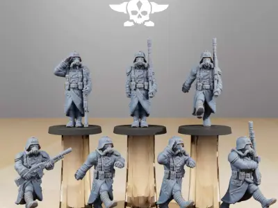 Grimguard Marching Poses 3D print model