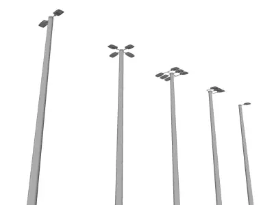 Concrete Lamp Post - Light Pole - Street Light - Group 06 3D model