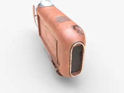 Rey Speeder Low-poly 3D model