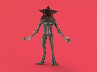 Demogorgon-Game and Movie Ready-Fully Rigged Low-poly 3D model Low-poly 3D model
