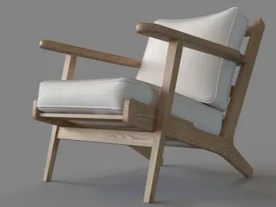 Carissa Lounge Chair Avant Natural Honey Grey Oak 3D model
