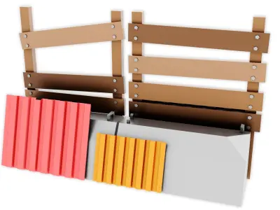 Fence low-poly Free pack model Low-poly 3D model