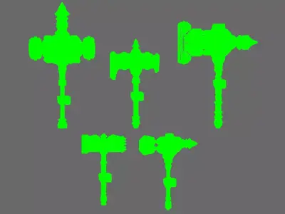 Pumpkin Lords Tombstone Mega Hammers RIGHT 3D print model