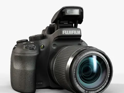 Fujifilm FinePix HS50EXR bridge digital camera Low-poly 3D model