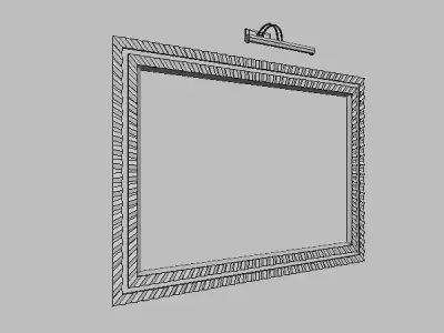 Picture frame with lighting fixture Free 3D model