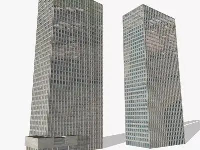 Two Skyscrapers  3D model