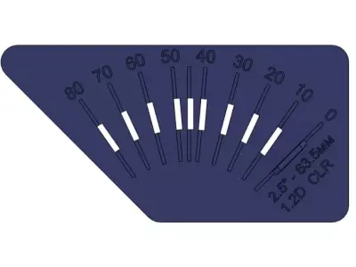 3D Printable Pipe Marking Multi Blocks 2-5 Inch 1-2D CLR 3D print model