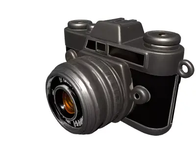 Detailed Vintage Film Camera Low-poly 3D model