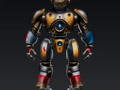 Sci fi Robot Low-poly 3D model purchase