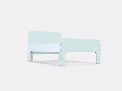 SLAKT Ext bed frame with slatted bed base 1 3D model