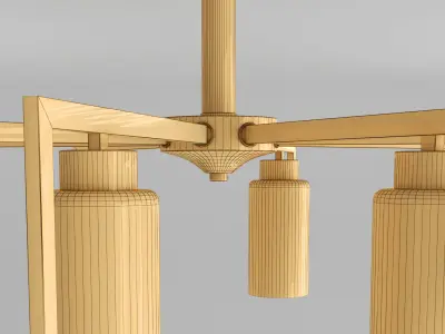 Loft style ceiling chandelier 3D model