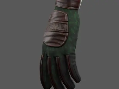 Gloves military combat soldier armor scifi fantasy  Low-poly 3D model