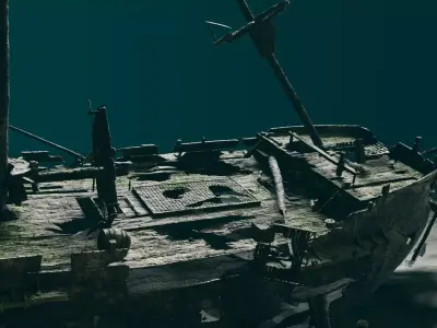 Pirate Ship Wreckage 3D model