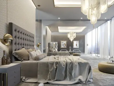 Set 3 - Corona C4D - 4 x Interior Scenes 3D Model Pack