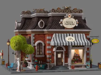 Cartoon House 10 3D model