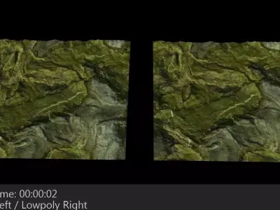 Terrain 1 Mountains Low-poly 3D model