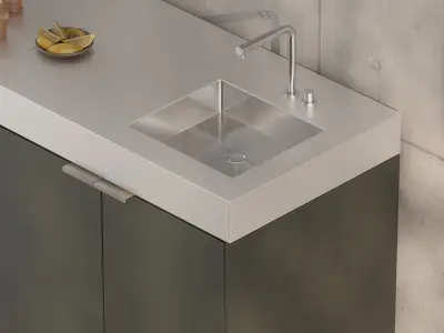 Modern Outdoor Kitchen 02 3D model