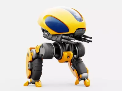 MILITARY BOT M-3000  RIGGED 3D model