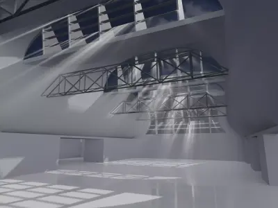 Futuristic Architectural Dome Interior 3D model