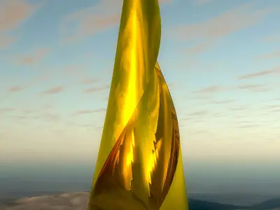 Weird Gold Tower 3D model