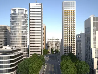 White City Low-poly 3D model